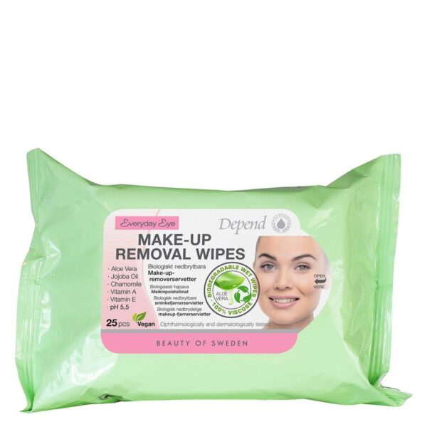 Depend Everyday Eye Make-Up Removal Wipes 25pcs