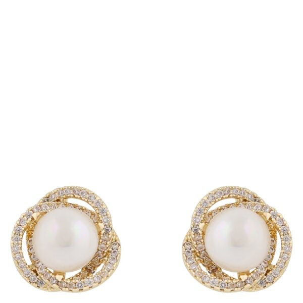 Snö Of Sweden Mayfair Pearl Earring Gold/White