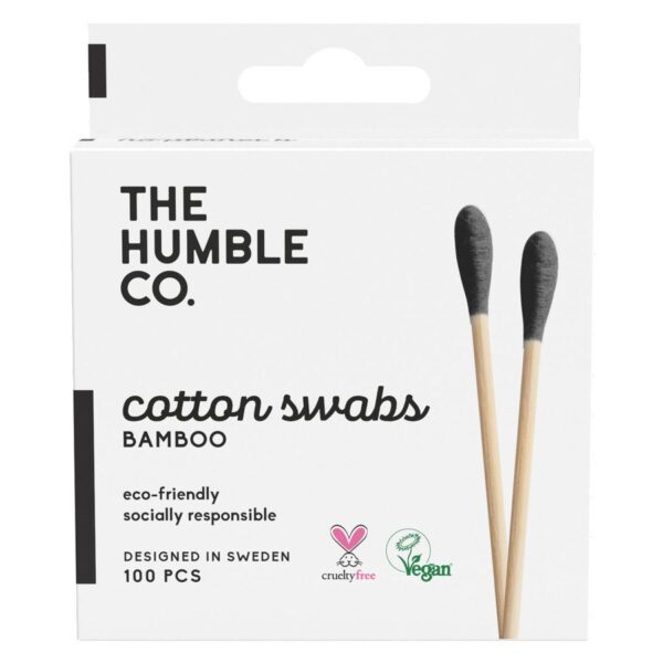 The Humble Co Natural Cotton Swabs Black 100pcs