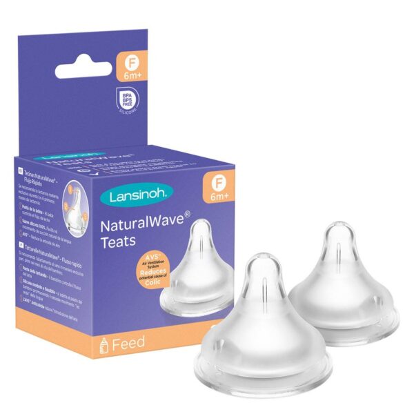 Lansinoh NaturalWave Bottle Nipple Fast Flow 2pcs