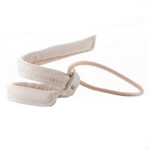 Corinne Leather Band Short Narrow Bendable Cream