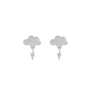 Snö Of Sweden Field Cloud Earring Plain Silver