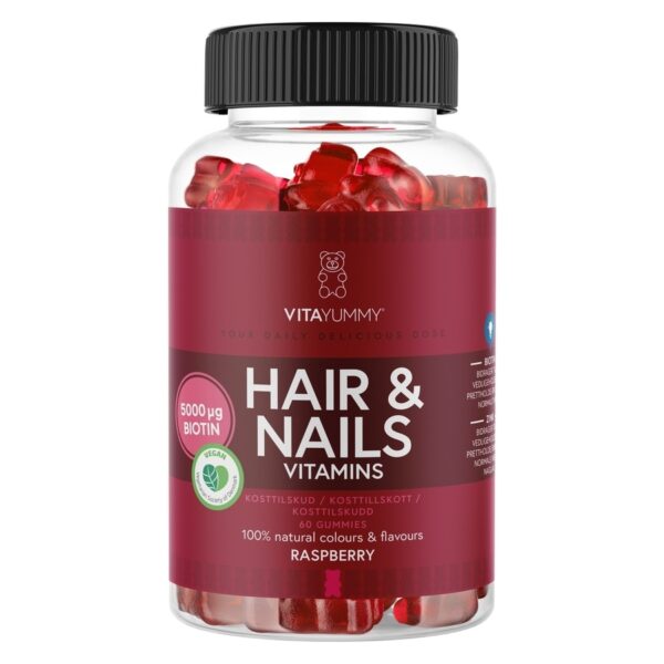 Vitayummy Hair & Nails Raspberry 60pcs