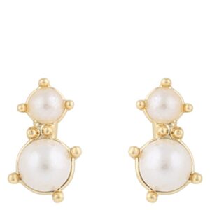 SNÖ Of Sweden Lucy Mini Earrings Gold White Onesize