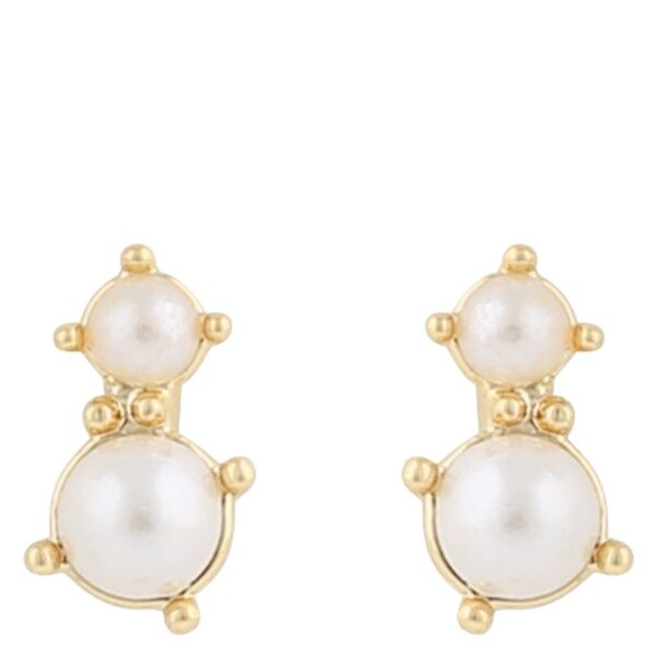 SNÖ Of Sweden Lucy Mini Earrings Gold White Onesize