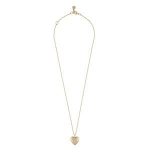 Snö Of Sweden Brooklyn Heart Pendant Necklace Plain Gold 45cm