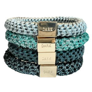 DARK Fat Hair Ties Mallard Green 4pcs