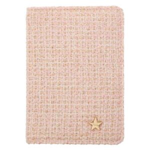 DARK Tweed Passport Cover Light Rose