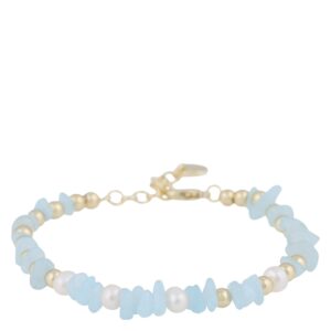 SNÖ Of Sweden Hilma Small Bracelet Gold Light Blue Onesize