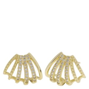 Timi Of Sweden Rita Crystal Clam Earrings