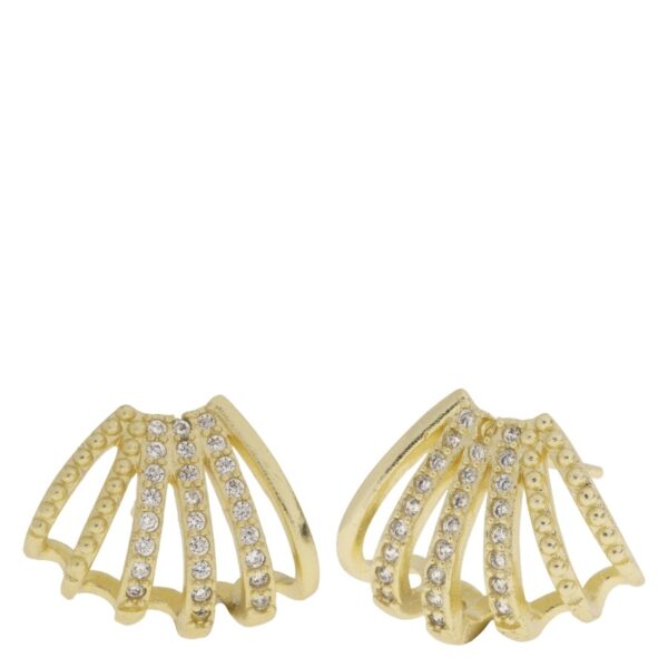 Timi Of Sweden Rita Crystal Clam Earrings