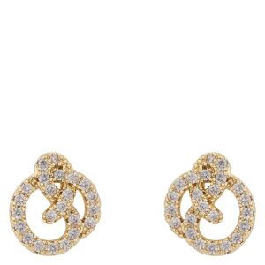 Snö Of Sweden Mayfair Knot Earring Gold/Clear