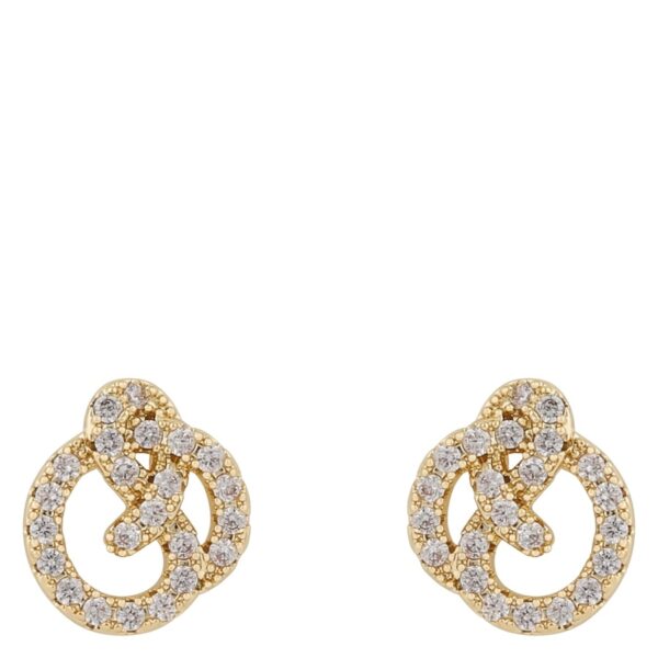 Snö Of Sweden Mayfair Knot Earring Gold/Clear