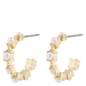 SNÖ Of Sweden Lucy Oval Earrings Gold White Onesize