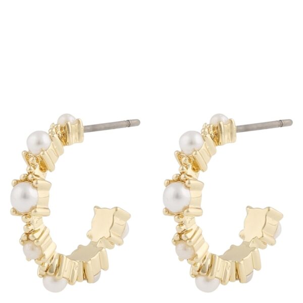 SNÖ Of Sweden Lucy Oval Earrings Gold White Onesize