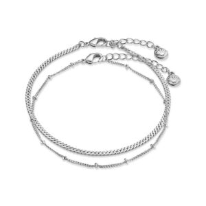 Orelia Jewellery Satellite and Flat Curb Chain Bracelet