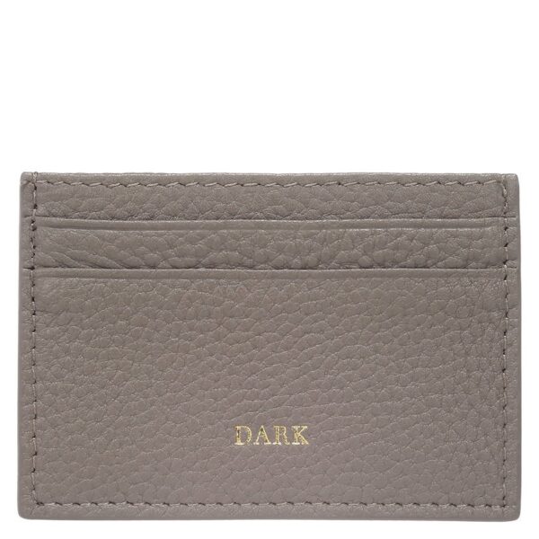 DARK Leather Card Holder Dark Taupe