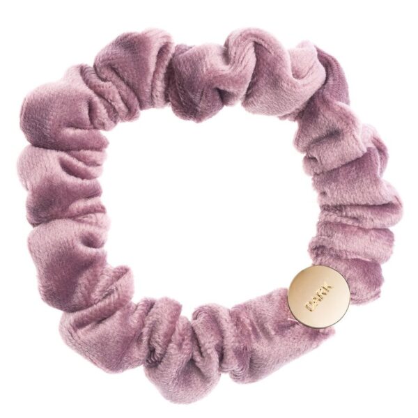 DARK Velvet Mini Scrunchie Dusty Grape