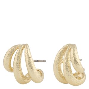 SNÖ Of Sweden Gisele Wide Oval Earrings Plain Gold Onesize