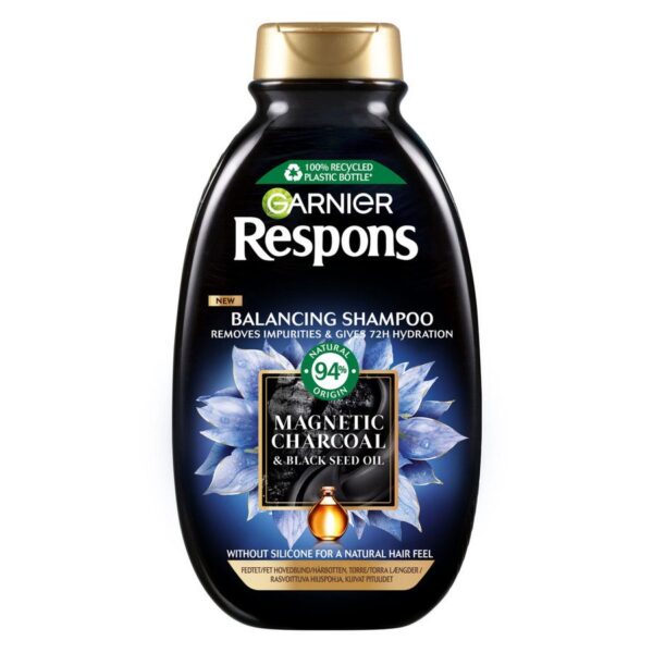 Garnier Respons Magnetic Charcoal Shampoo 400ml