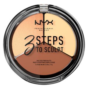 NYX Professional Makeup 3 Steps to Sculpt Face Sculpting Palette