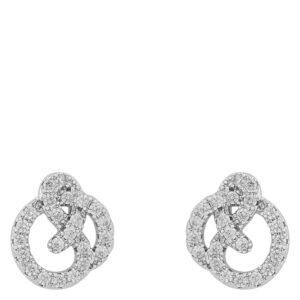 Snö Of Sweden Mayfair Knot Earring Silver/Clear