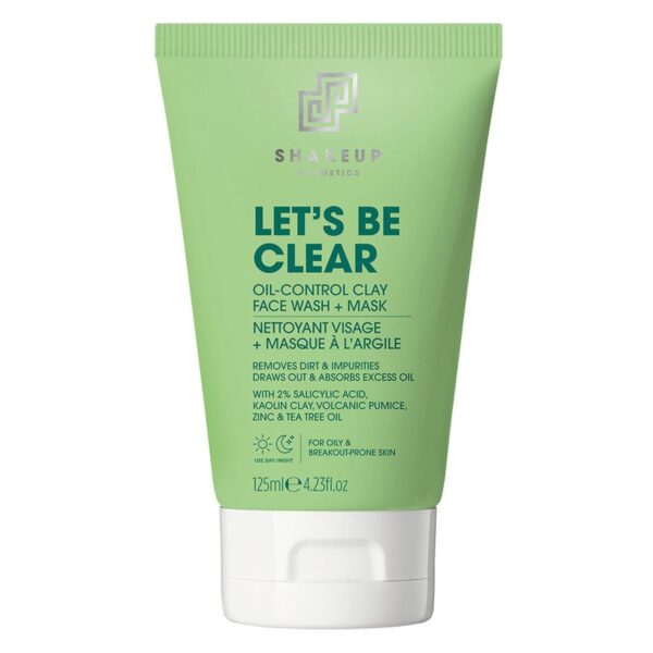 Shakeup Let’s Be Clear: Oil-Control Clay Face Wash + Mask 125ml