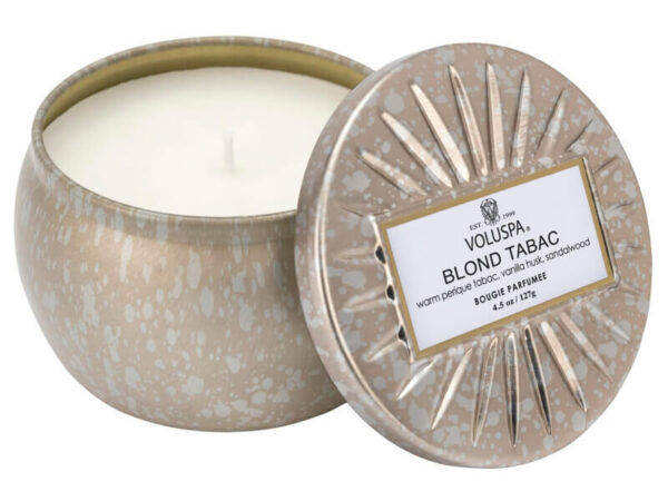 Voluspa Mini Tin Candle Blond Tabac 25h