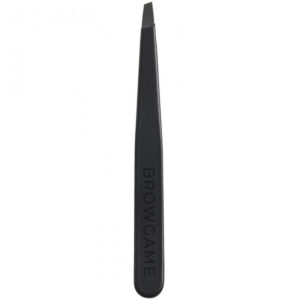 Browgame Cosmetic Signature Tweezer Slanted - Soft Touch - Blackout