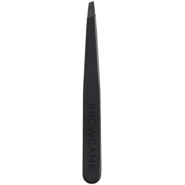 Browgame Cosmetic Signature Tweezer Slanted - Soft Touch - Blackout