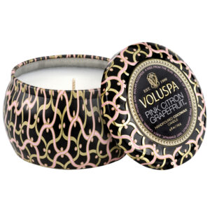 Voluspa Mini Tin Candle Pink Citron Grapefruit 25h