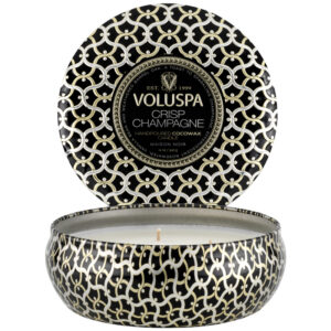 Voluspa 3-Wick Tin Candle Crisp Champagne 40h