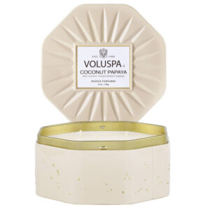 Voluspa Octogon Tin Candle Coconut Papaya 50h