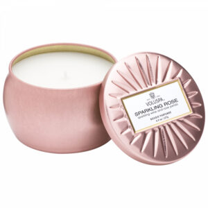 Voluspa Mini Tin Candle Sparkling Rose 25h