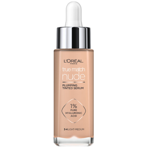 L&apos;Oréal Paris True Match Nude Plumping Tinted Serum Light-Medium 3-4 (30 ml)