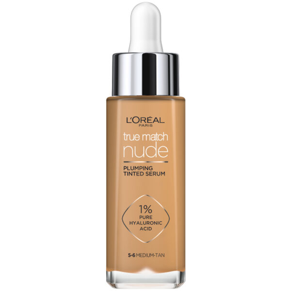 L&apos;Oréal Paris True Match Nude Plumping Tinted Serum Medium-Tan 5-6 (30 ml)