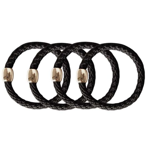 By Bangerhead Braided Hair Tie Black (4 pcs)