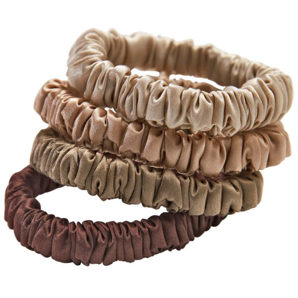 Lenoites Mulberry Silk Skinny Scrunchies