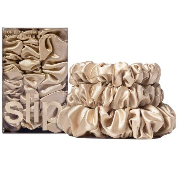 Slip Pure Silk Back To Basics Assorted Scrunchies - Blonde