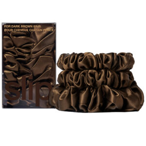 Slip Pure Silk Back To Basics Assorted Scrunchies - Dark brown