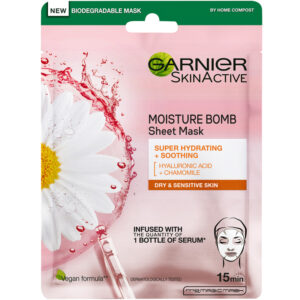 Garnier Skin Active Moisture Bomb Sheet Mask Super Hydrating + Soothing Mask (32 g)