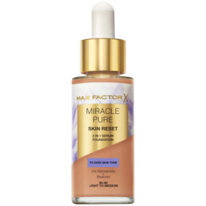 Max Factor Miracle Pure 2in1 Skin Reset Serum Foundation 60-80 Light to Medium