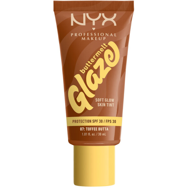 NYX Professional Makeup Buttermelt Glaze Skin Tint SPF30 Foundation 07 Toffee Butta (30 ml)