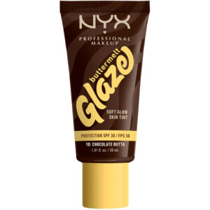 NYX Professional Makeup Buttermelt Glaze Skin Tint SPF30 Foundation 10 Chocolate Butta (30 ml)