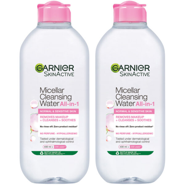 Garnier Micellar Cleansing Water Normal & Sensitive Skin DUO