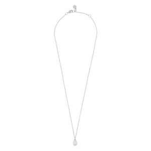 SNÖ Of Sweden Lucy Drop Pendant Necklace Silver White 45cm