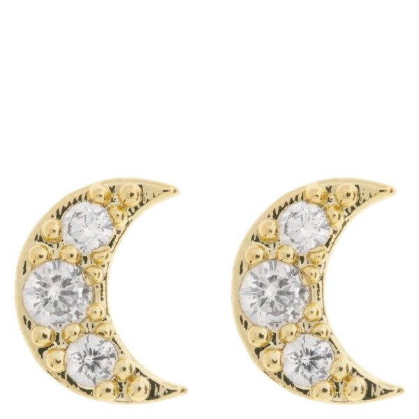 Timi Of Sweden Joey Crystal Moon Stud Earring