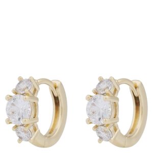 SNÖ Of Sweden Jen Stone Ring Earrings Gold Clear Onesize