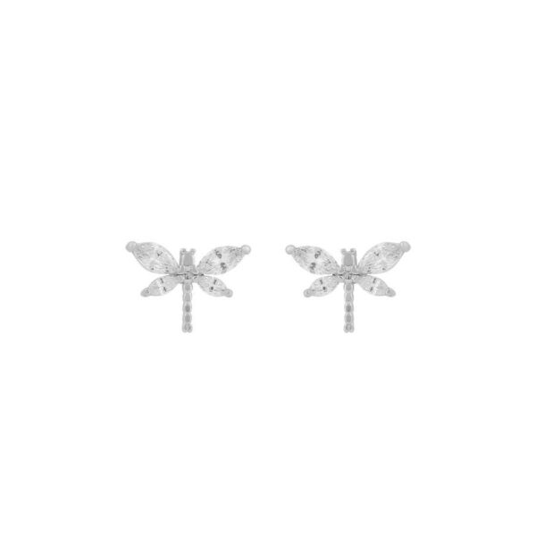 Snö Of Sweden Field Dragonfly Earring Silver/Clear