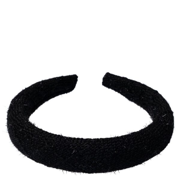 DARK Tweed Hair Band Broad Black